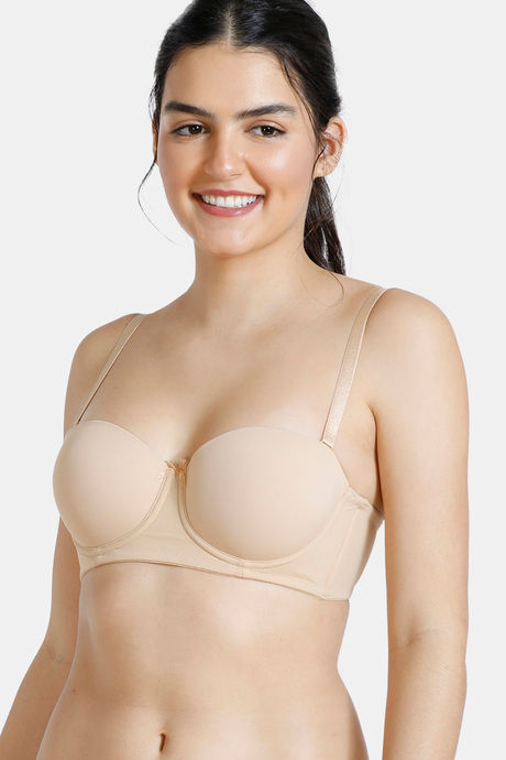 Zivame Damask Padded Wired 3/4th Coverage T-Shirt Bra - Cuban Sand — image 4